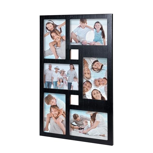4x6 Collage Picture Frame Family Photos Display - 6 Openings Black - color: Black, size: 6 Opening