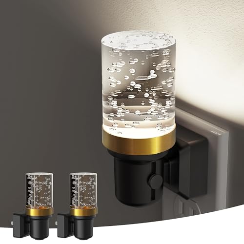 L LOHAS LED Night Light, 2 Pack Dimmable Night Lights Plug into Wall - color: Bubble-5000K, size: 2 Pack