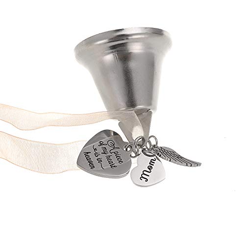 MOM Memorial Christmas Ornament Bell for Loss of Loved One | Sympathy Gift for Loss of Loved one, A Piece of My Heart is in Heaven, Loss of Mother, Christmas Tree Pendant Ornaments - style: MOM