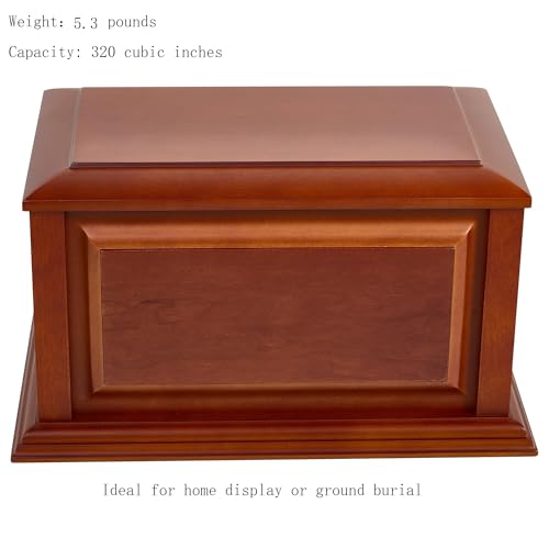 Handcrafted Large Wooden Cremation Urn Box for Adult Human Ashes - color: Coffee, size: X-Large