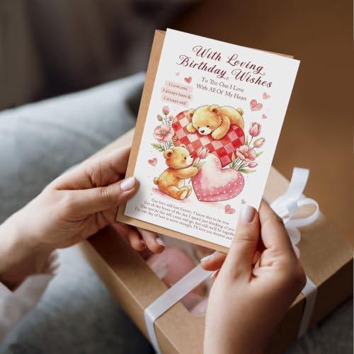 Romantic Birthday Card for Boyfriend Girlfriend Wife Husband, Loving Birthday Card for Loved One, Cute Beer Bday Cards for Him Her - color: The One I Love Birthday