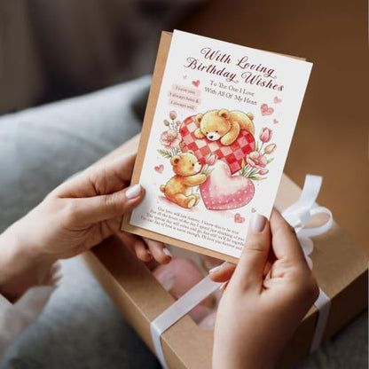 Romantic Birthday Card for Boyfriend Girlfriend Wife Husband, Loving Birthday Card for Loved One, Cute Beer Bday Cards for Him Her - color: The One I Love Birthday