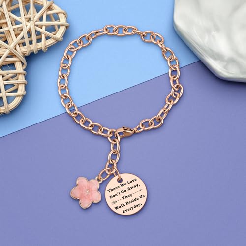 DlaeKua Bereavement Gift Bracelet Sympathy Gift for Loss of Mother Father Memorial Gifts for Loss of Husband Sister Remembrance Gifts - color: rose gold