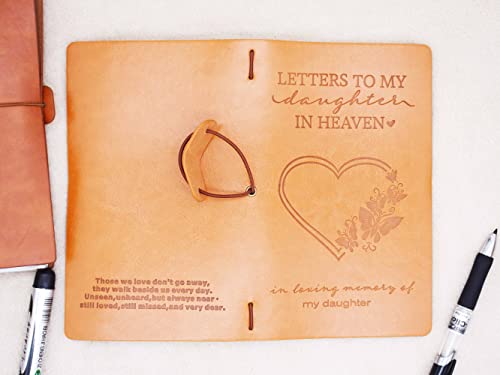 Memorial Remembrance Gift-Sympathy Present for Loss of Beloved Daughter,Bereavement Gift-Refillable Travel Photo Diary Journal-Those We Love Don't Go-Letters to My Daughter in Heaven,In Loving Memory - style: 5-Letters to My daughter in Heaven
