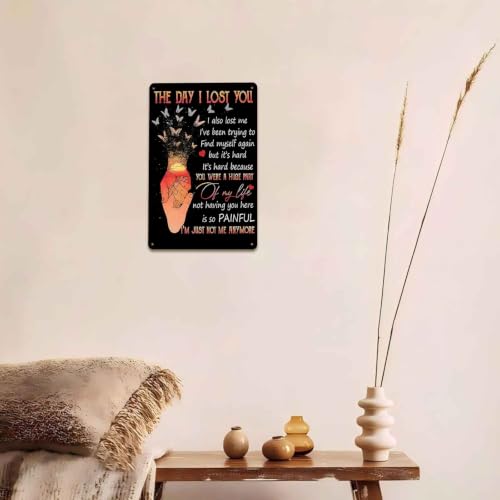 Memorial Sympathy Metal Aluminum Sign, 8X12 Inch, Remembrance Quote Decor, Wall Art For Loss Of Loved One, Home Bedroom Mourning Grieving People