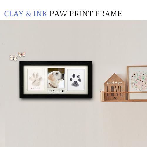 MYPAWLETS Paw Print Frame Kit,Dog/Cat Pawprints Keepsake,Black - color: Black