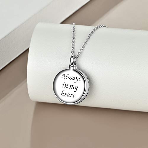 Sterling Silver Tree of Life Urn Necklace for Ashes Owl Necklace Pendant Charm for Women Memorial Gifts Keepsake Always in My Heart Memory Necklace Jewelry - style: tree of life pendant with owl