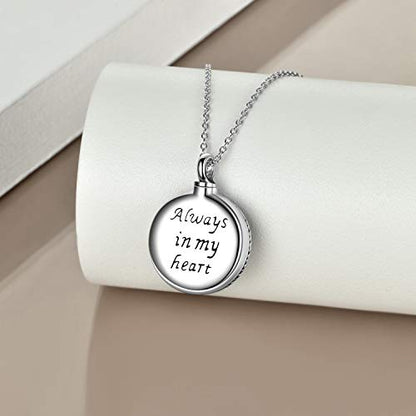 Sterling Silver Tree of Life Urn Necklace for Ashes Owl Necklace Pendant Charm for Women Memorial Gifts Keepsake Always in My Heart Memory Necklace Jewelry - style: tree of life pendant with owl
