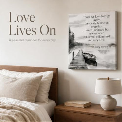 KiKiLuna Personalized In Loving Memory Square Canvas Wall Art - color: Design 6