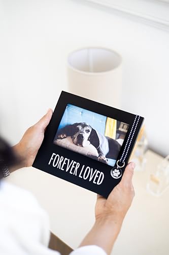 Pearhead Forever Loved Pet Keepsake Picture Frame, Photo Frame for Pet Owners and Dog Lovers, Ideal Memorial Gift for Loss of Dog and Pet Remembrance, Wall Mount And Tabletop Frame, Black | Picture Frame for Pet Owners, Ideal Memorial Gift for Loss of Dog