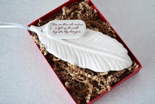 Sympathy Feather Ornament - There are Those Who Continue to Light Up - color: There Are Those Who Continue