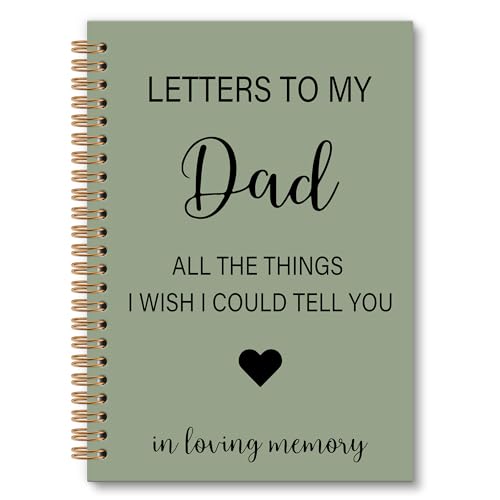 Memorial Gifts for Loss of Dad Grief Notebook Journal, Letters to My Dad in Heaven Journal, Sympathy Notebooks Gifts for Loss of Dad Father, In Loving Memory Sympathy Gifts, 6x8.2In（Green） - color: dad letters