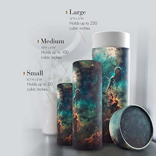 Supernova Scattering Urn for Human Ashes - Eco Friendly Biodegradable - Adult Cremation Urn - color: Supernova, size: Small 8.5"x3"