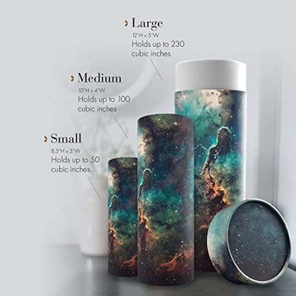 Supernova Scattering Urn for Human Ashes - Eco Friendly Biodegradable - Adult Cremation Urn - color: Supernova, size: Small 8.5"x3"