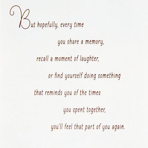 Hallmark Sympathy Card (Comfort In The Remembering) - color: Let There Be Memories