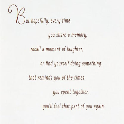 Hallmark Sympathy Card (Comfort In The Remembering) - color: Let There Be Memories