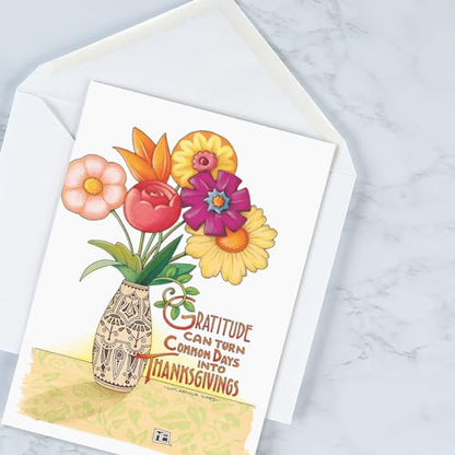 Current Mary Engelbreit Inspirations Thinking of You Cards with Envelopes - Assortment of 8 Greeting Cards, 4 Designs, Large 5" x 7" Thinking of You Cards for Women - style: Mary Inspirations