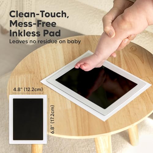 1pk Inkless Baby Hand and Footprint Kit, Mess Free Ink Pad (Jet Black, J) | Jumbo Size, Newborn Keepsake, Dog Nose, Paw Print Kit, Clean Touch Ink Pads, Baby Handprints Footprints Kit, New Mom Gifts - color: Jet Black, size: 1-Pack, Jumbo 4.8" x 6.8"