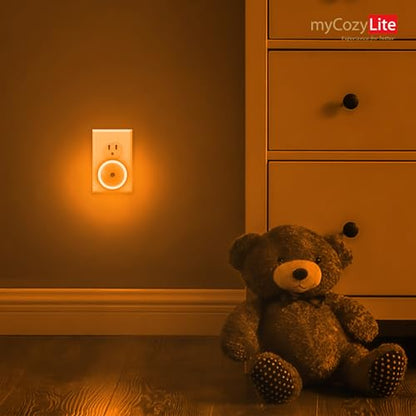 Amber Night Light Plug in, Dusk to Dawn Sensor, Blue Light Blocking, Automatic Nightlight, Energy Efficient, 2 Pack LED Night Lights Plug into Wall, for Bathroom, Bedroom, Kitchen, Hallway, Stairway - color: Amber