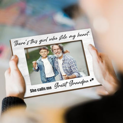 Great Grandpa Gifts Wooden Picture Frames Gift for Fathers Day Picture Frames for Desk Great Grandpa Gift of Fathers Day Modern Picture Frames Great Grandpa Picture Gifts Picture Frame 4x6 - Jk0257 - color: XK16