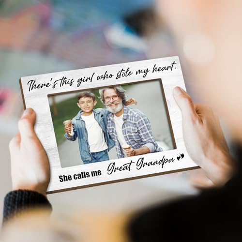 Great Grandpa Gifts Wooden Picture Frames Gift for Fathers Day Picture Frames for Desk Great Grandpa Gift of Fathers Day Modern Picture Frames Great Grandpa Picture Gifts Picture Frame 4x6 - Jk0257 - color: XK16