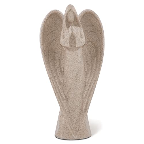 SIMON'S SHOP Praying Angel Statue, 9 Inch Spread Wings Angel Sculpture - color: Beige - Spread Wings