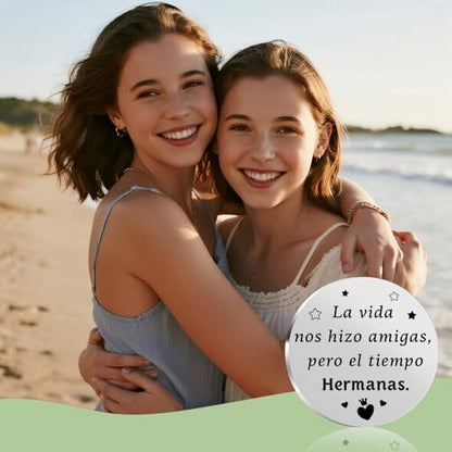 Pocket Hug Token 2026 Graduation Giftsfor her him Mothers Day Gifts for Mom Thank You Gift for Her Him - color: La Vida Nos Hizo Amigas