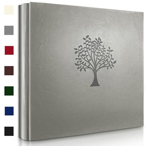 Photo Album 4x6 600 Pockets Photos, Large Capacity Leather Cover Photo Book | Slip-In Horizontal & Vertical Pockets Acid-Free Waterproof Picture Albums Great for Family Baby Wedding Holiday & Anniversary - color: Gray