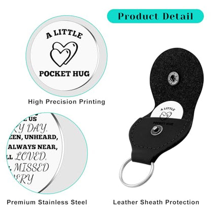 Heigebi Pocket Hug Token Keychain Memorial Gifts for Loss of Loved Sympathy Gifts Bereavement Coin Remembrance Pocket Token - color: Pattern 4