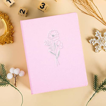 Lanpn Photo Album 4x6 50 Pictures 2 Packs, Small Mini Capacity Linen Photo Book Sets, Each Pack Holds 100 Top Loader Vertical Only Picture for Kids Boy Girls Pink - color: Pink, size: 50 Pockets/2PK