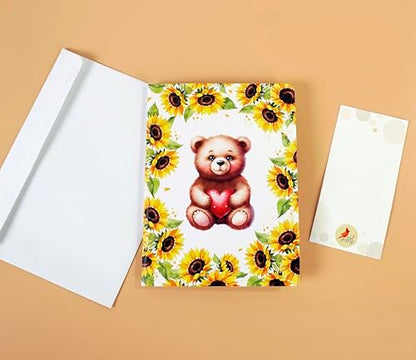 CUTPOPUP Get Well Card with Envelope, Pop Up Get Well Soon for Women Men Kids After Surgery (Sunflower and Bear) SD254US - color: Getwellsoon Sunflower-6x8in