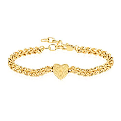 Heart Urn Link Bracelet for Ashes for Women Stainless Steel Cremation Jewelry Adjustable Keepsake Bangle Memorial Gift - color: C