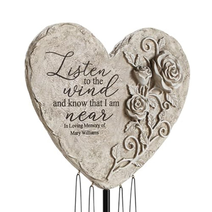 Let's Make Memories Personalized Memorial Wind Chime - Sympathy - Customized Condolences - Loss of Loved One - Celebrate Their Life - Outdoor Memorial - Heart - Whispers in The Wind - style: Heart - Whispers in the Wind