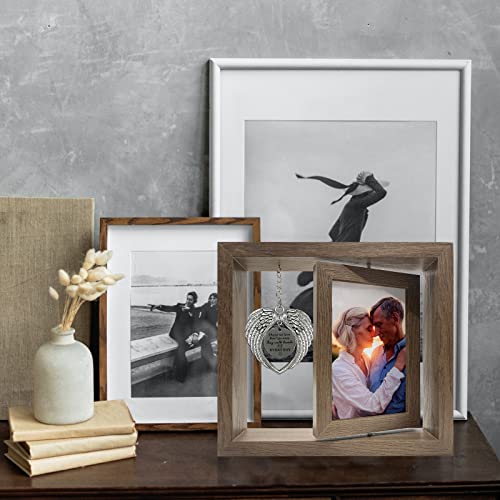 Memorial Picture Frame 4X6, Sympathy Photo Frame for Loss of Loved One Gifts, Bereavement Frame for Picture with Angel Wings, Condolence Remembrance Grieving Gifts for Loss of Mom Dad - size: Sympathy Photo Frame