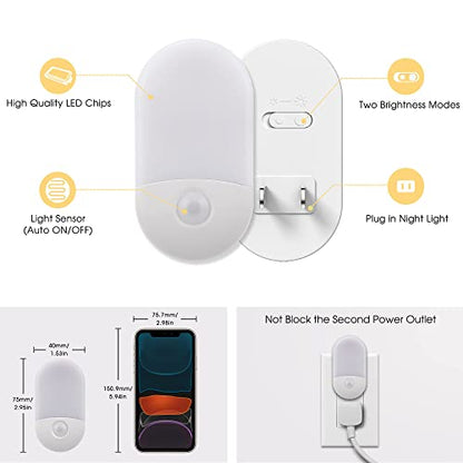 L LOHAS LED Night Lights Plug into Wall, 4 Pack LED Night Light Light - color: Soft White, size: 4 Count (Pack of 1)
