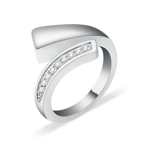 Memorial Urn Ring for Ashes Stainless Steel Cremation Jewelry for Men & Women Pet Ashes Keepsakes Holder Ring - color: Silver-9#