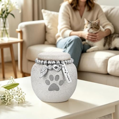 SOITIS Customized Pet Urns for Cat Dog Urns for Ashes 2.76“ Ceramic Pet Urn - color: Custom-2.76" Paw
