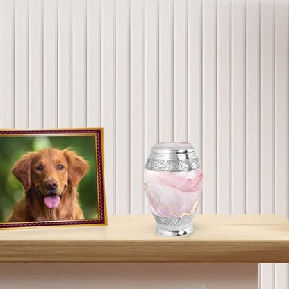 Blush Pink Heart Urn for Human Ashes - color: Blush Pink Monar, size: 3 Inch - Pack of 4