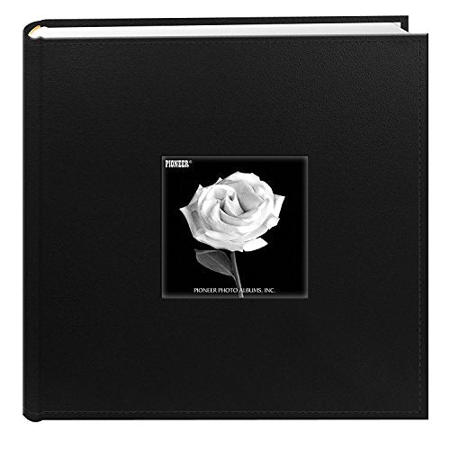 Pioneer Photo Albums DA-200SF/BLK 200 Pocket Sewn Leatherette Frame Cover Photo Album, 4 by 6-Inch, Black - size: 9.5inchesx9.25inchesx2inches