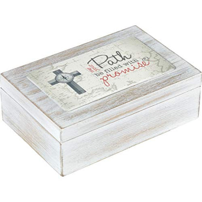 Precious Moments 192105 May Your Path Be Filled with Promise Wood and Resin Music Box