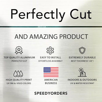 Custom Metal Business Signs, Personalized Aluminum Outdoor Signs, White Aluminum (Black Background, 20x20 In) - color: Black, size: 20x20 Inches