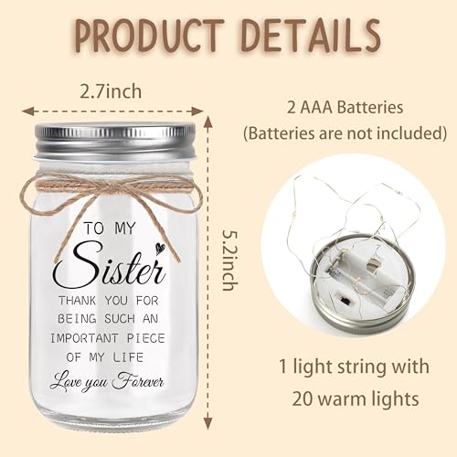 Sister Gifts - Unique Sister Birthday Christmas Day Gifts Ideas - color: Sister