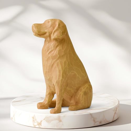 Lnrkai Golden Retriever Statue Gifts, Dog Memorial Gifts, Golden Retriever Decor for Bookshelf, Fireplace, Bedside Table - style: Golden retriever