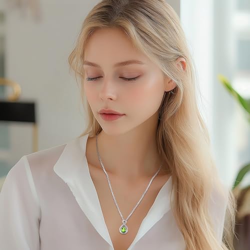 Eusense Cremation Jewelry for Ashes Urn Necklace to Put Ashes In 925 Sterling Silver Memorial Pendant Tree of Life Infinity Urn Necklaces for Ashes Necklace for Women Men - style: F-Infinity Urn-08-Aug.-Peridot