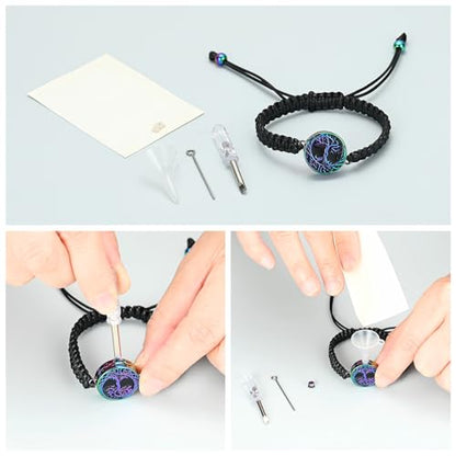 Imrsanl Tree of Life Urn Bracelet for Ashes for Women Men - color: Colorful