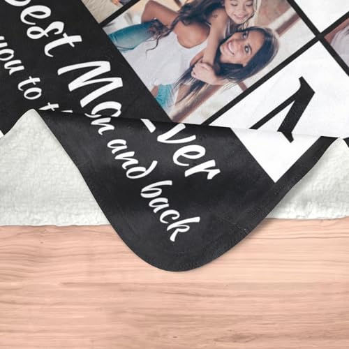 Printwoo Custom Photo Blanket Personalized Picture Blankets Birthday Gifts for Mom from Daughter Son Customized Gifts for Mom Grandma Wife - color: 1006 Photo-2