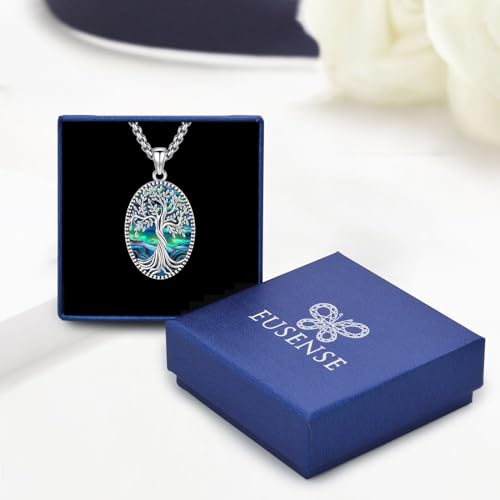Eusense Locket Necklace Cremation Jewelry Sterling Silver L1-Silver