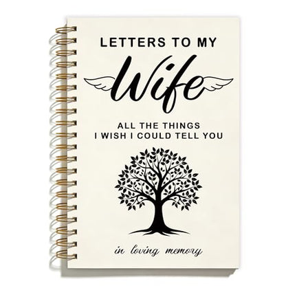 FTKBGHY Memorial Gifts for Loss of Wife Grief Journal Notebook, Sympathy Notebooks Gifts for Loss of Loved One, Bereavement Gift, Letters to My Wife Journal, 5.5x8.3 Inch - color: Colour-7