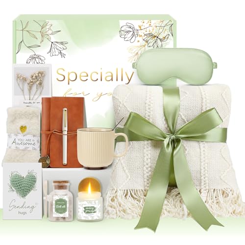Mothers Day Get Well Gifts for Women Self Care Gift Basket - Birthday Gifts for Women Spa Care Package - Sympathy Inspirational Easter Gift Baskets for Her Mom Friend Wife (Beige) - color: Beige