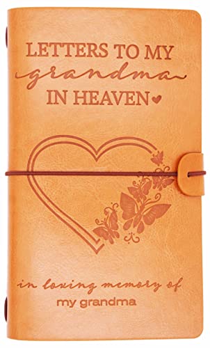 Grandma Memorial Remembrance Gift-Bereavement Gift-Refillable Travel Photo Diary Journal-Those We Love Don't Go-Letters to My Grandma in Heaven,In Loving Memory-Sympathy Present for Loss of Grandma - style: 8-Letters to My grandma in Heaven